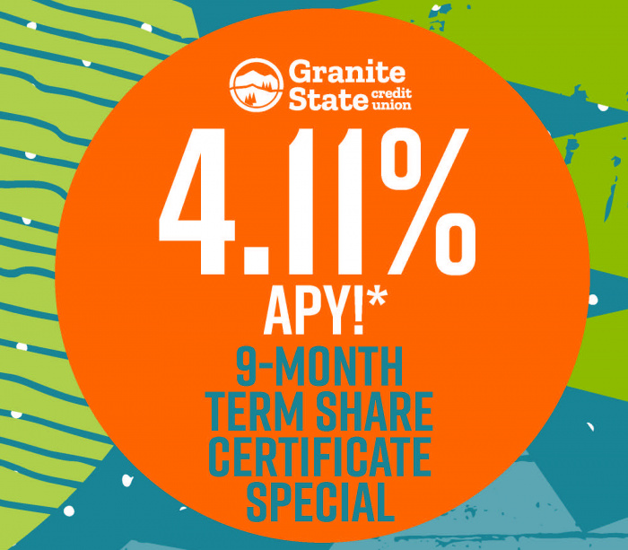 four point one one percent a p y nine month term share certificate special