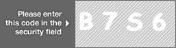captcha code for visual authentication  letter B number 7 letter S number 6