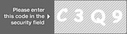 captcha code for visual authentication  letter C number 3 letter Q number 9