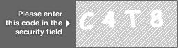 captcha code for visual authentication  letter C number 4 letter T number 8