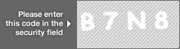 captcha code for visual authentication  letter B number 7 letter N number 8