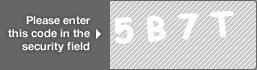 captcha code for visual authentication  number 5 letter B number 7 letter T
