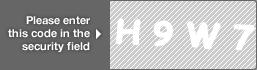 captcha code for visual authentication  letter H number 9 letter W number 7