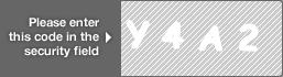 captcha code for visual authentication  letter Y number 4 letter A number 2