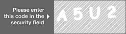 captcha code for visual authentication  letter A number 5 letter U number 2