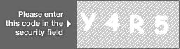 captcha code for visual authentication  letter Y number 4 letter R number 5
