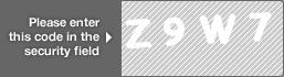 captcha code for visual authentication  letter Z number 9 letter W number 7