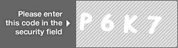 captcha code for visual authentication  letter P number 6 letter K number 7